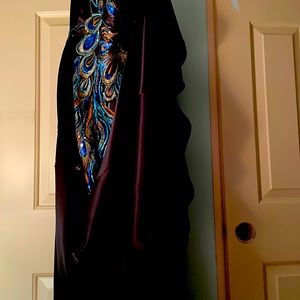 Maggie Sottero black peacock dress size 10